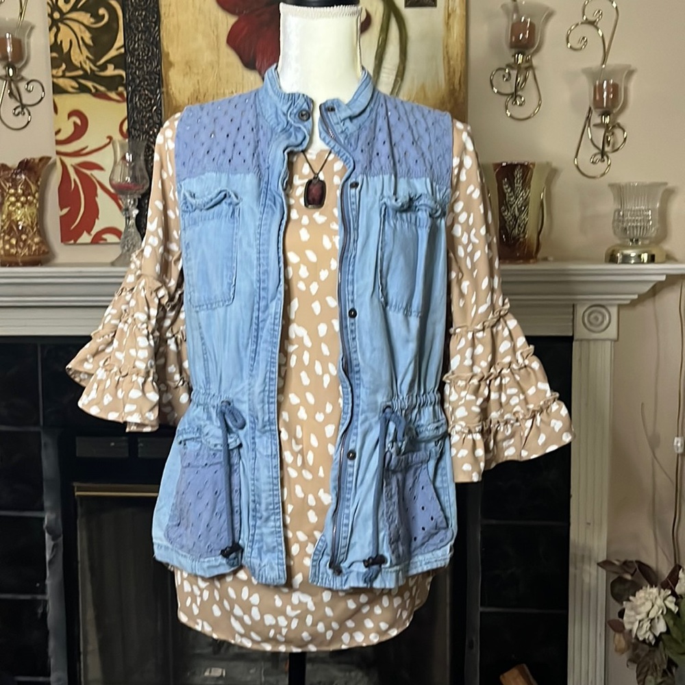 Brandon Thomas Large Zip up Shirt/Vest